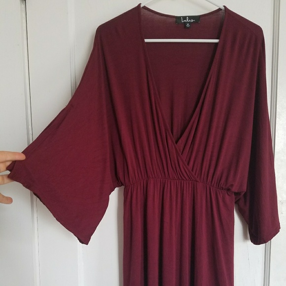 Lulu's Bewitching Burgundy Dress - Picture 3 of 6